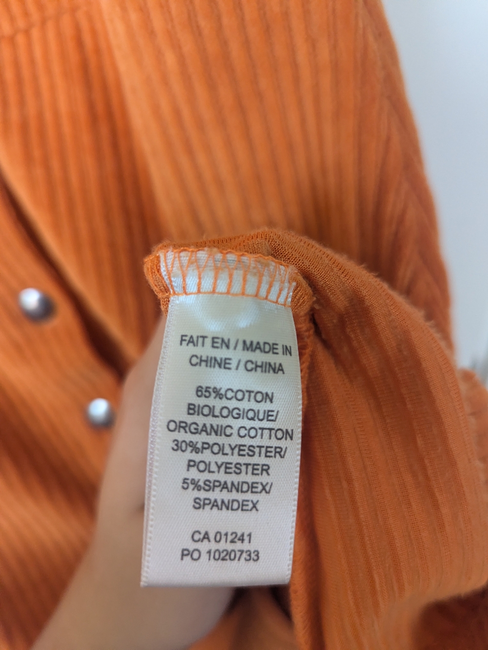 twik Rust-Orange Button-Front Mini Dress - Picture 4 of 4